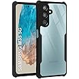 TheGiftKart Shockproof Crystal Clear Back Cover Case for Samsung Galaxy M35 5G | 360 Degree Protection | Protective Design | Transparent Back Cover Case for Samsung M35 5G (PC & TPU, Black Bumper)