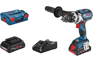Bosch Professional 18V System Trapano-avvitatore a batteria GSB 18V-110 C (coppia di serraggio max. 110 Nm, incl. 2 batterie ProCore18V da 4.0Ah, caricabatteria GAL 18V-40, in L-BOXX 136)