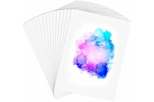 BDEUTROPHIC 20 PCS Watercolour Paper A4 Pad, Watercolor Postcards for Painting, Blank Watercolour Paper Suitable for Offices/Schools/Cultural Activities/Art Exhibitions/Copying/Printing