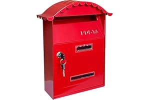 Kippen 10006PR - Cassetta Postale Modello "GLORY" di Colore Rosso. Dimensioni: 350x250x100mm.