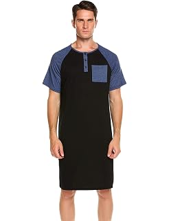 Buy Zeagoo Cotton Sleep Shirt for Men O 