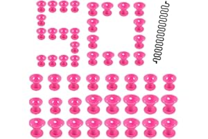 Locisne 50 pcs Silicone Pas de chaleur Hair Curlers + 1 French Hair Braiding Tool, Pas de chaleur Hair Curlers Magic Soft Rollers Soins des cheveux DIY Styling Tools (Ensemble de curseurs de cheveux)