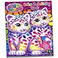 Lisa Frank Fun Coloring and Activity Book, Cute Cats Art Cover 64-Pages Drawing Book with Cut-Out Photo Frame (Pack of 1)