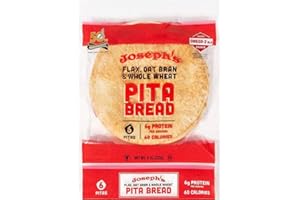 JOSEPH'S Josephs Low Carb Flax, Oat Bran & Whole Wheat Pita/Pitta Bread
