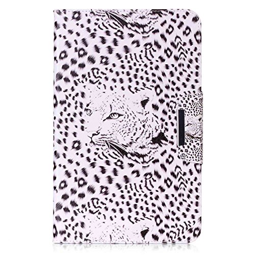 Samsung Galaxy Tab A 10.1 T580 Ledertasche Smart Cover,Samsung Galaxy Tab A T580 Hülle,Ekakashop Ultradünn Fashion Bunt Leopard Muster Painting Flip Cover im Bookstyle Kunstleder Schutzhülle Magnetverschluss PU Leder Schale Ständer Hülle Case TPU Innere Tasche Etui mit Magnetverschluss Wallet Kreditkarte Card Holder Slot für Samsung Galaxy Tab A SM-T580 SM-T585 10.1 Zoll + 1x Kostenlos Ständer (Farbe zufällig) - 2