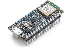 Arduino Nano 33 BLE Rev2 with headers [ABX00072] - Carte compacte avec microcontrôleur Arm Cortex-M4, Bluetooth Le, idéale pour projets IoT et Applications connectées avec Arduino IDE.