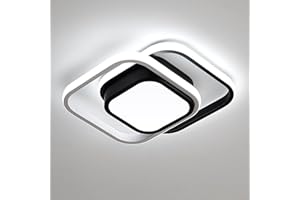 Comely Lámpara de Techo Moderna, Luz de Techo, 32W Plafon LED Techo Cuadrado 6500K Luz Blanca Fría para Dormitorio Cocina Sala de Estar Pasillo Comedor Balcón