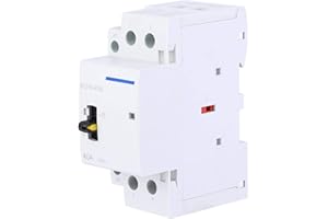 Jeanoko Contattore AC Domestico BCH8-40M 2P 40A 230V Montaggio su Guida DIN 100.000 Volte Durata elettrica con Interruttore di Controllo Manuale(2NO)