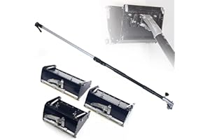 kubeier Rascador de Polvo de Masilla Manual, Caja Plana de Paneles de Yeso for el hogar, 8 "10" 12" Herramientas Acabado Paneles Yeso con Mango Extensible de 98-160 cm,22cm/8in