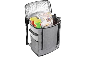 SAITUMA Mochila Isotérmica 20L, Bolsa Almuerzo Isotérmica, Bolsa Isotérmica, para Mantener la Comida Caliente o Fría para Picnics, Senderismo, Camping, Barbacoas