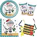 Produktbild JT-Lizenzen Tapferer Ritter 39-teiliges Kinder Geburtstag Party Deko Set Motto Fete Feier 8 Teller, 8 Becher, 20 Servietten, 3 Rollen Luftschlangen
