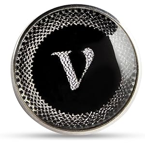 Kavove Black Colored Alphabet Lapel Pin