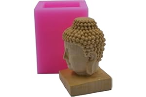 CUICUI Mouleau De La Tête De Bouddha Moules Cire Résine Époxy Gypse Crafts Moule Moule Moule Moule De Silicone pour La Fabrication De Bougies