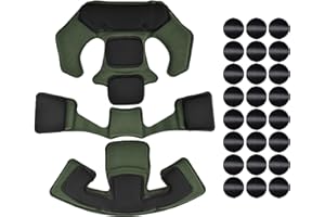 CERIOLL Cuscinetti Tattici Per Casco,Cuscino Per Casco,Assorbe Il Sudore Gocciolante,Imbottitura Per Universale In Schiuma Protezione,Kit Imbottitura Interna Di Sicurezza Accessori Per Bici Moto