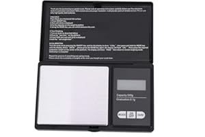 FAFEICY Przenośna precyzyjna mini kieszonkowa cyfrowa waga jubilerska 0,1 g / 0,01 g z wyświetlaczem LED do ważenia złota, srebra, diamentu, kamieni szlachetnych, ziarna (500 g / 0,1 g)