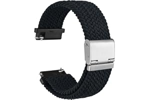 WOCCI Intrecciato Cinturino Orologi in Nylon per Uomo e Donna, Fibbia Regolabile, Sgancio Rapido, Cinturini Sportivi di Ricambio in Tessuto 18mm 19mm 20mm 21mm 22mm