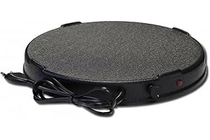 eivolution Tränkenwärmer mit Thermostat | Ø 20 cm | Stromsparende Heizplatte für Hühnertränken & Wachteltränken | Exakte Temperaturregelung | mit Anti-Rutsch Leisten