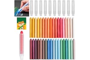 SKJJL Tizas de Colores para Pizarra, 36 Piezas Tizas Pizarra Niños Sin Polvo con 10 Porta Tizas Tizas Gordas de Colores Suelo para Profesores Niños Colegio Oficina (36 Colores)