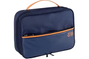 FAVORTALK Cable Organiser Bag Travel Portable Electronics Accessories Storage Bags with Removable Bulkhead for Gadgets Cables Charger Adapter Power Bank Hard Disk, Navy Blue B21606