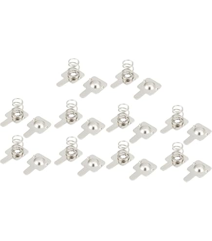 Lot De 20 Paires De Plaques Contacts à Ressort Pour Piles AA - Taille 11.28x11.5mm Et 26.5x12mm - En Fer Pour Bonne Conductivité - 7