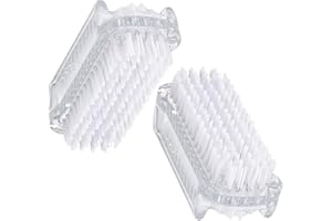 KMKANPO 2 Piezas cepillo uñas manos,Cepillo De Uñas,cepillos de mano de doble cara,Nail Brush,Cepillos de limpieza de uñas,para limpieza de manos y lavabos(Blanco)