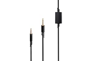 Xingsiyue Maschio da 3.5 mm Prolunga Cavo di Silenziamento in Linea per ASTRO A10 / A40 Cuffie da Gioco Cablate (Nere, 2 m / 6.5 piedi)