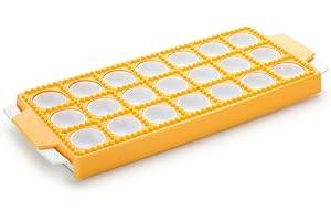 Tescoma Delicia 630878 Stampo per Raviolini Tondi, Plastica, 21 Pezzi, 1 Pezzo, Giallo