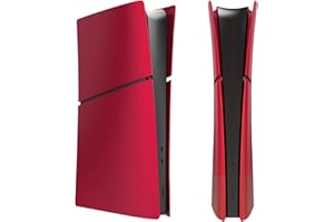 Wedorat Face Plates for PS5 Slim Digital Edition Cover Plates for PS5 Slim ABS Anti-Scratch Dustproof Protective Shell Replacement Face Plate for Playstation 5 Slim Accessories Red