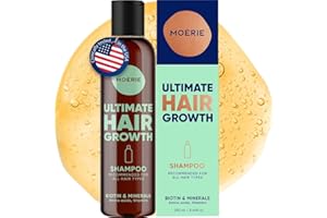 ‎MOERIE MOÉRIE Haarwuchsfördernde Mineralshampoo für längeres, dickeres und volleres Haar – vegane Haarprodukte, parabenfreie Haarprodukte, alle Haartypen, kehren Haarausfall um (Shampoo)