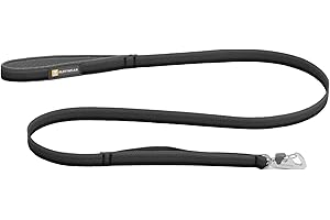 RUFFWEAR Smycz dla psa Front Range, bez ciągnięcia, 1,5 m z wyściełanym uchwytem, lekka, regulowana i wytrzymała smycz dla psa, zapobiegająca plątaniu się psów i szkolenia psów, bazaltowa szara