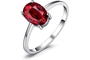 JewelryPalace Anello ovale naturale ametista granato peridoto citrino topazio anello da donna in argento 925 placcato oro giallo placcato oro rosa, anello di fidanzamento matrimonio promesso, gioielli