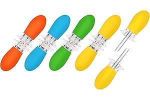 AUGSUN Maiskolbenhalter, 10 Stück/5 Paar Maiskolbenhalter, Edelstahl, Maiskolbenhalter, Grillgabelspieße für Zuhause, Kochen, Partys, Camping