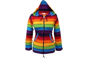 SHOPOHOLIC FASHION Shopaholic Fashion Damen Pixie Kapuze Festival Regenbogen Jacke