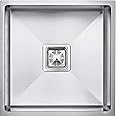 EVANEX 304 Grade Handmade Matt Finish Stainless Steel Single Bowl Kitchen Sink (18" x 16" x 9")