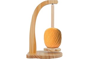 KTCINA Wooden Yarn Spinner, Magnetic Yarn Holder Yarn Ball Holder for Knitting Yarn Spool Holder with Rotating Magnetic Straight Crochet Yarn Stand Yarn Spinner Holder for Crochet (Flower B)