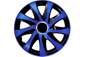 NRM Lot de 4 enjoliveurs Drift Extra - Bleu/noir - 14"