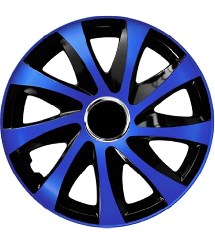 16 Zoll Radkappen 4er Set - Schwarze Radzierblenden Für PKW Stahlfelgen Radkappen König 16 Zoll