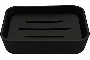 ‎PARSA BEAUTY PARSA Beauty Seifenschale schwarz – rutschfeste Seifenablage mit Rubber Finish – stilvolles & Zeitloses Design für Bad, Dusche & Küche – sichere Ablage für Feste Seife in jedem Zuhause