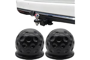 HSLXBY Czarna nasadka ochronna na hak i holowniczy, 2 sztuki, osłona gumowa