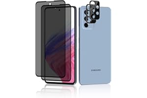 MiKoyi Sichtschutz Schutzfolie für Samsung Galaxy A53 5G, [2+2 Stück] Gehärtetes Glas Folie Privacy Displayschutz Kameraschutz Anti Spy Schutz 9H Härte Blickschutzfolie für Samsung Galaxy A53 5G