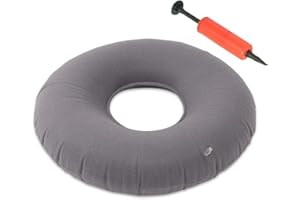 Houdian Cuscino Gonfiabile a Ciambella Sostegno Lombare con Pompa