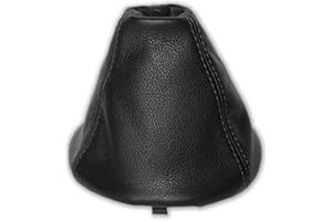 THE TUNING-SHOP Gear Gaiter Compatible with Fiat 500 500C Leather Various Stitching Colour Available (Leather Black Stitch)