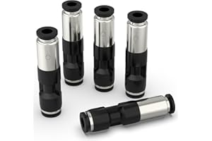 TAILONZ PNEUMATIC 4mm Negro Válvula de retención unidireccional de enchufe rápido Acoplamiento para tubería de gas Válvula de retención SPU 5PCS