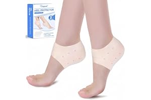 VIEXPAND 3 Paar Silikon Fersenpolster, Gel Fersenpolster, Gel Fersenschutz Silikon Pads, für Fersenschmerzen, Lindert Fersenschmerzen in der Ferse für Frauen und Männern