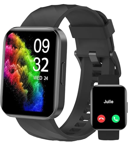 Montre Connectée Puqo 1.95" - Appels Bluetooth, 112 Modes Sport, Cardio, Sommeil, étanche IP68 - Homme/Femme
