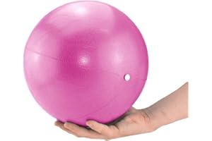 ATC Handels GmbH - Palla da pilates e yoga, 26 cm, blu, rosso, giallo, palla da ginnastica per yoga, pilates, palla terapeutica, rosa.