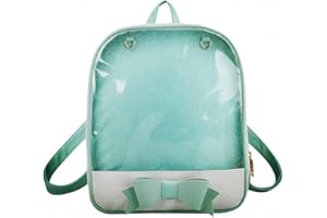 AlwaySky Ita Torba Plecak Dziewczyny Słodkie Cukierki Skórzana Torba Torebka Torba Szkolna Letnia Torba Plażowa Torebka Z Kokardką Przezroczyste Okna do Dekorów DIY