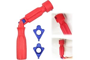 Wvu & Wvo Llave de instalación universal para asiento de inodoro, llave de reparación de asiento de inodoro, llave de instalación de plástico, llave de instalación de inodoro de 20 cm, color rojo