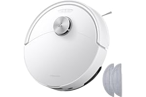 roborock Q10 S5 Set Robot Aspirador y Fregasuelos Succión HyperForce de 10000 Pa, Robot Vacuum con Doble Sistema Antienredos, Navegación PreciSense LiDAR, Evitación de Obstáculos Reactive Tech, Blanco