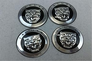 okokk90909o 4pcs Voiture Capuchon de moyeu de Centre de Roue Couvre emblème Autocollant 65mm Fit pour Jaguar